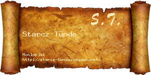 Starcz Tünde névjegykártya